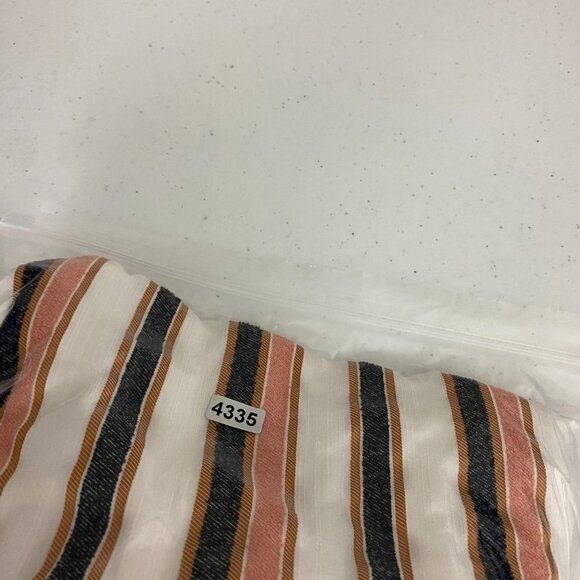 Hutch Tiffany Dress Striped Fit Flare Button Nautical Cross Back Beach Pink - Picture 8 of 8